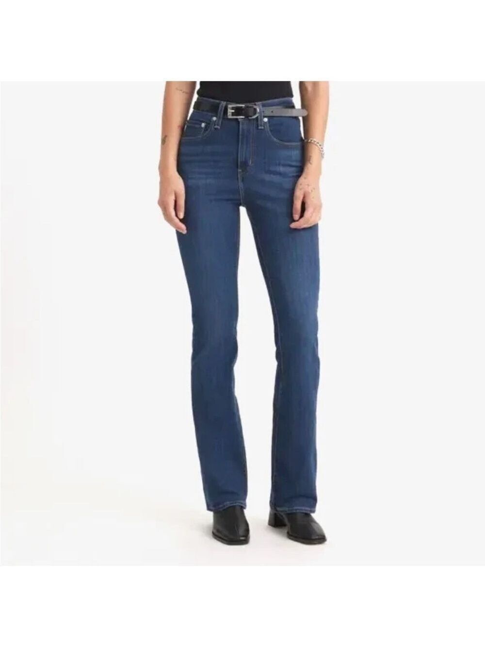 Levis 725 High Rise Bootcut Jeans Womens 27X32 Stretch Denim